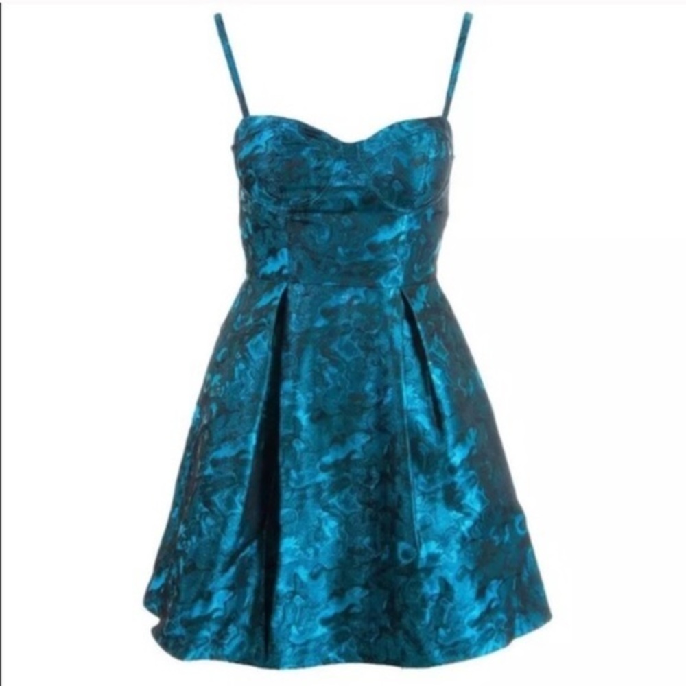 OFFER!✨Aqua Reflection Jacquard Dress